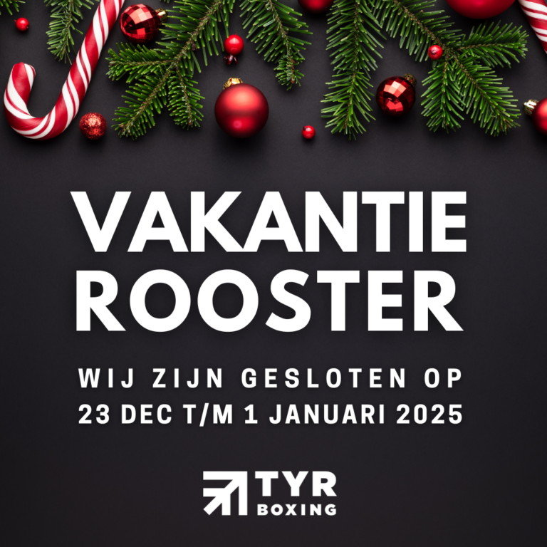 TYR Boxing sluit voor de feestdagen!